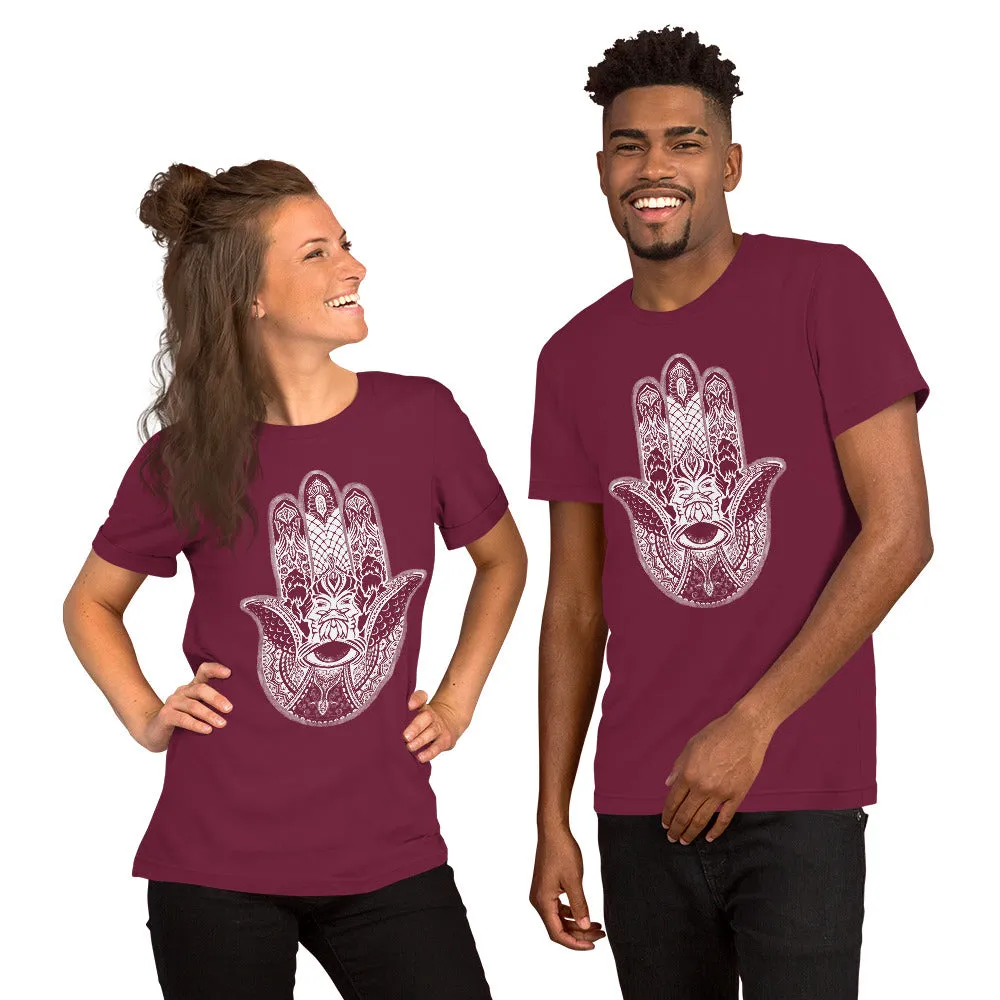 Monochrome Mystic Hamsa - Unisex t-shirt