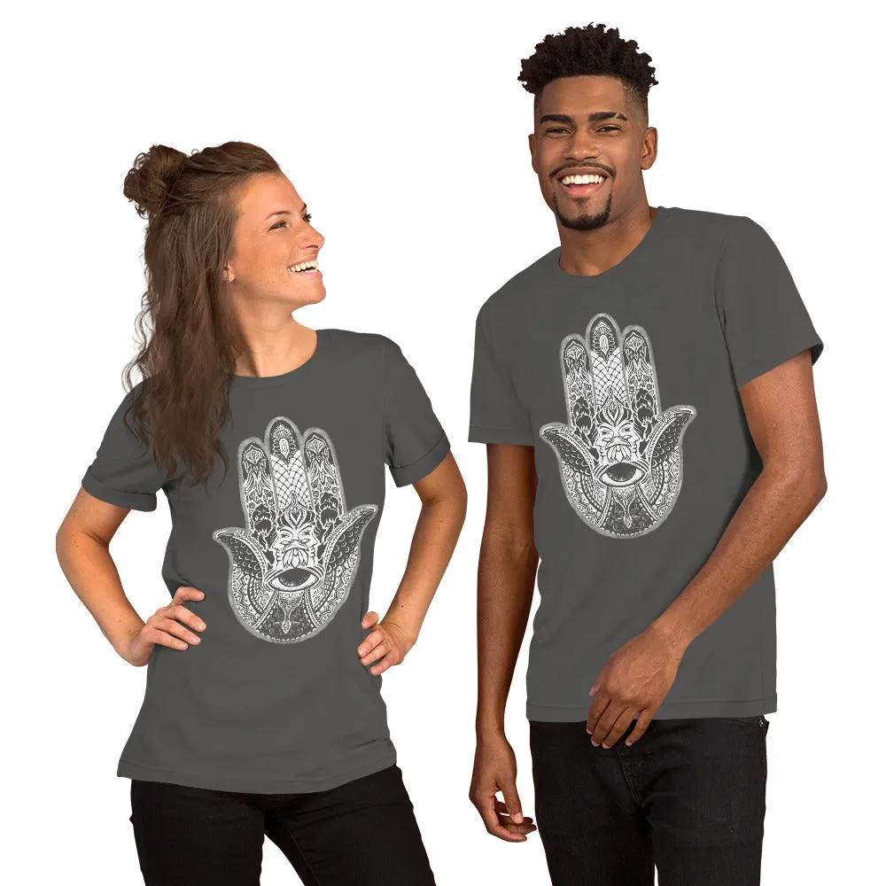 Monochrome Mystic Hamsa - Unisex t-shirt