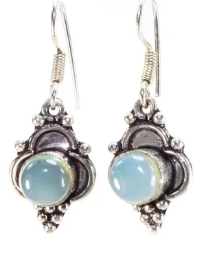 Moon Glow Round Glass Earrings