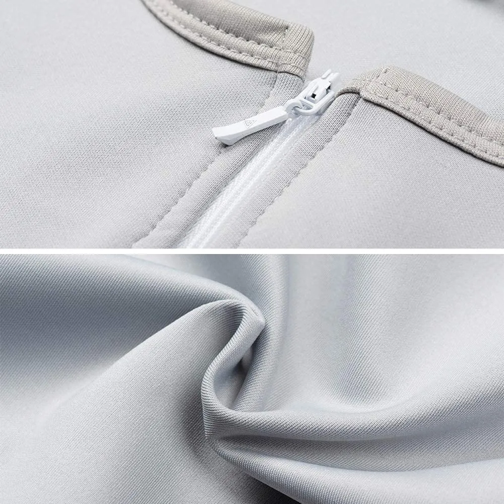 MRIMIN  FTM Lesbian Tomboy Zip Up Elastic Chest Binder Breathable Bamboo Slim Fit Tank Top-MRB3