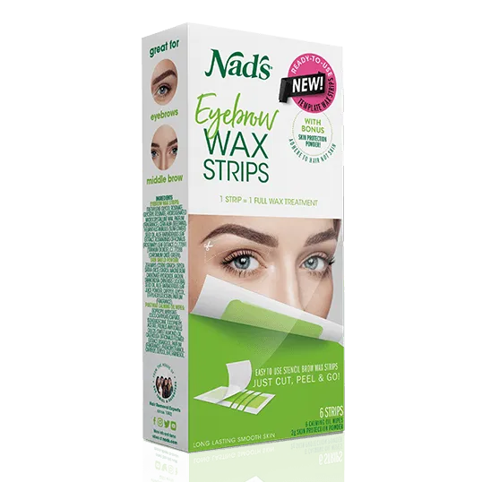 Nad's Hair Removal Eyebrow Wax Strips 6 Pack