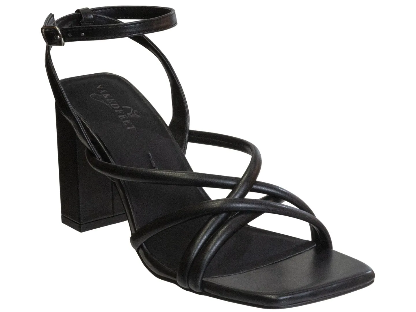 Naked Feet: MOOD in BLACK Heeled Sandals
