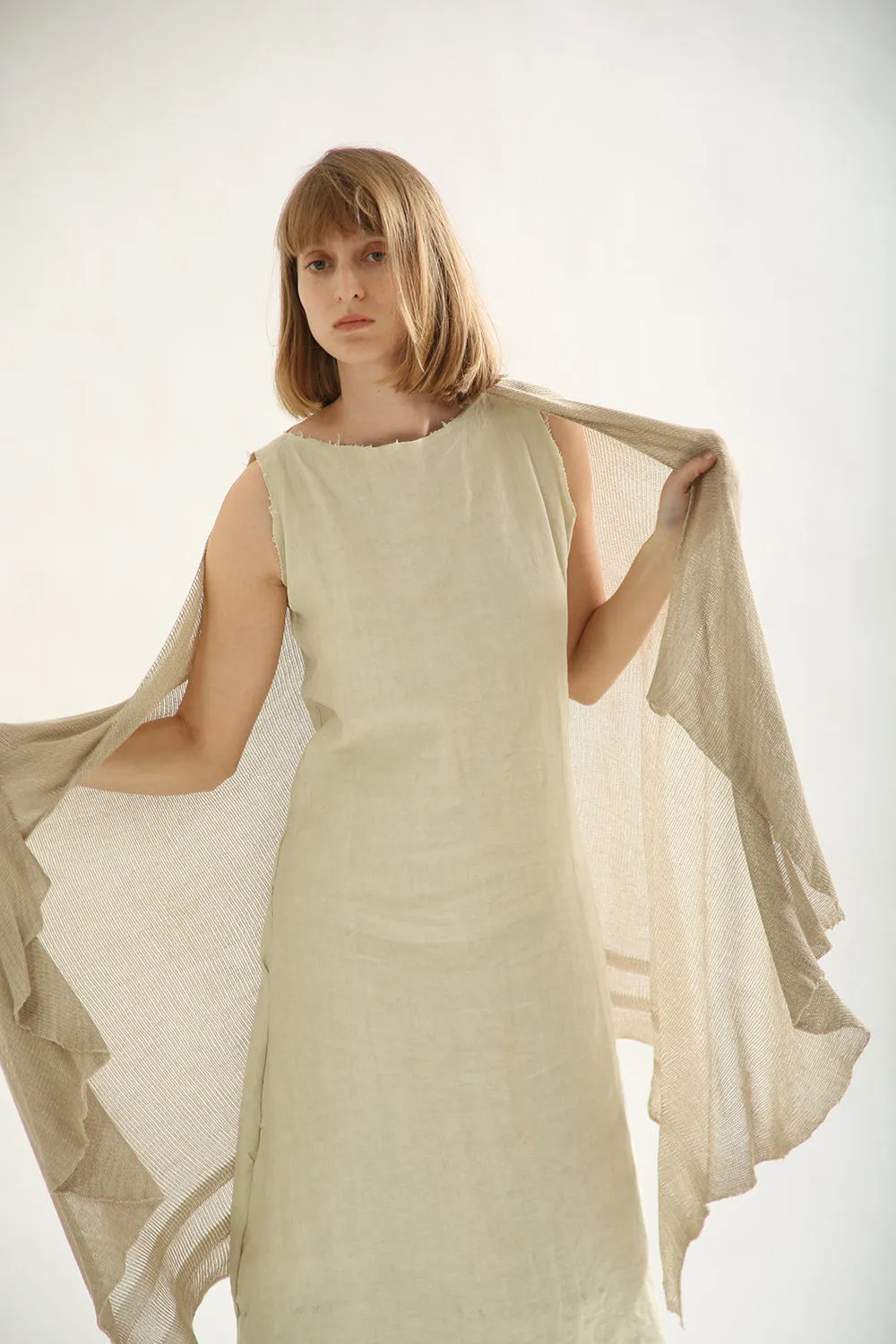 Natural knitting scarf ,knitted shawl