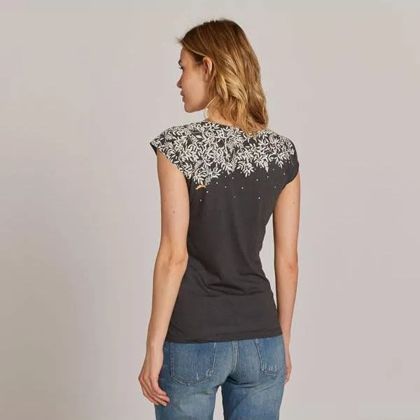 NEW! Lace Bamboo T-Shirt in Gray by Umsteigen