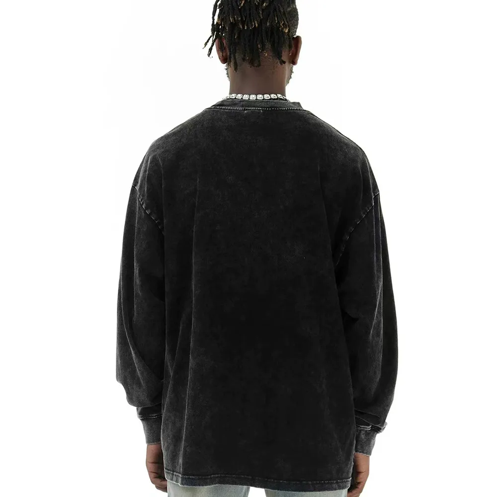 Newspaper Splicing Sense Long-Sleeve Shirt