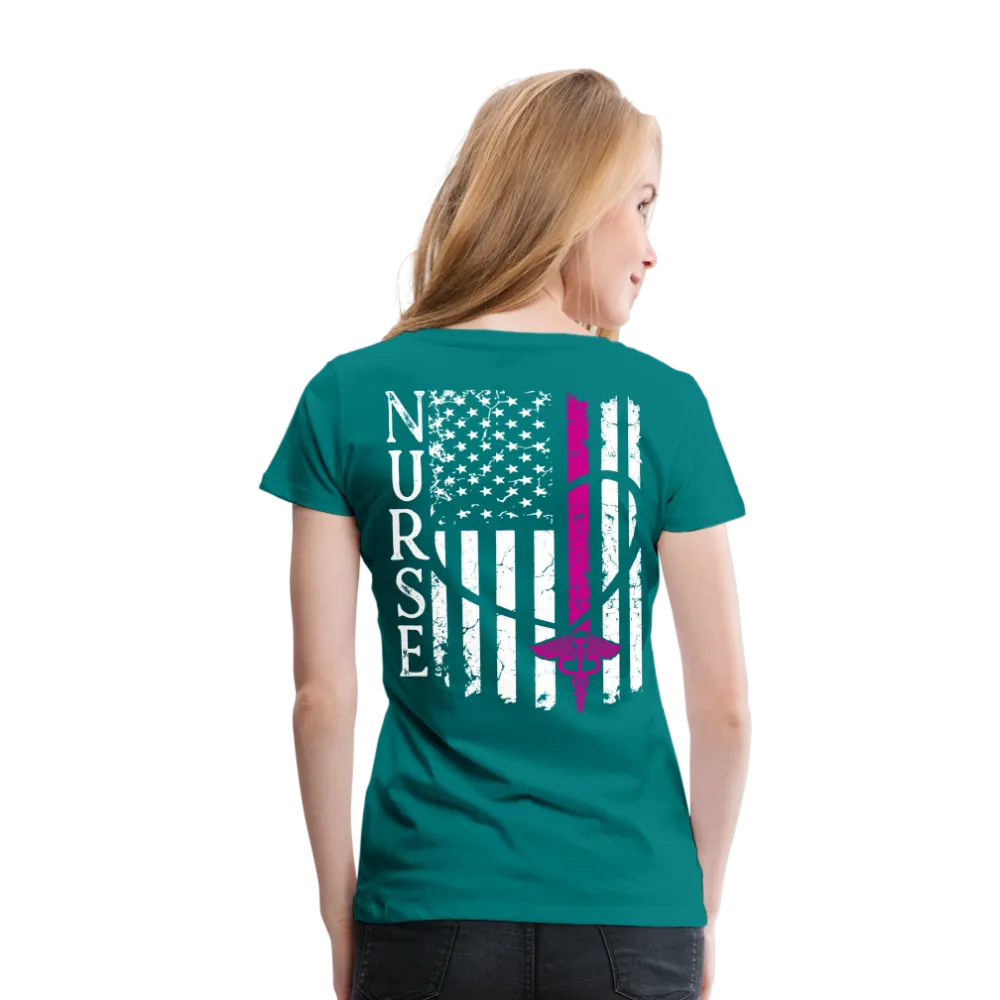 Nurse Flag Women’s Premium T-Shirt (CK3903)