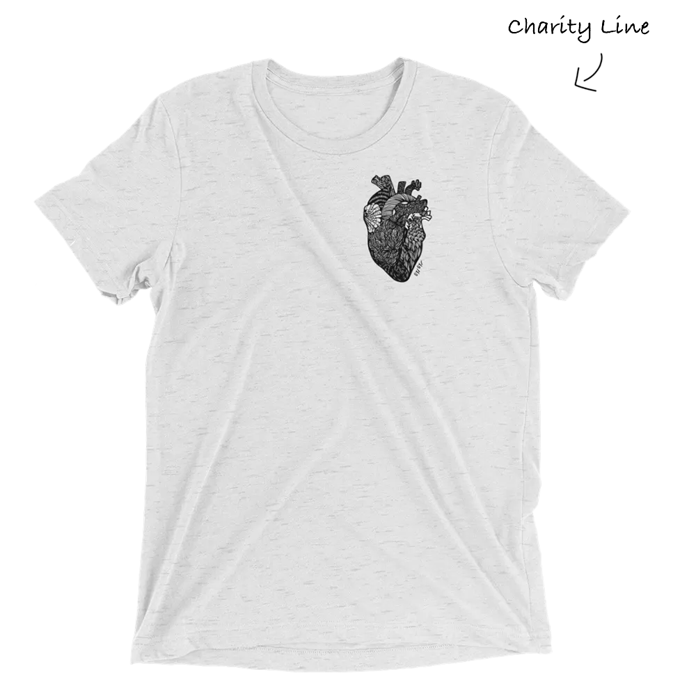 Paper Cut Heart Women's White T-Shirt