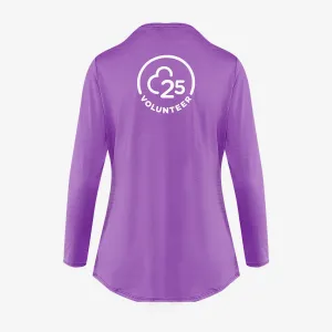 parkrun Milestone Women's Volunteer Long Sleeve Shirt 25 - Purple