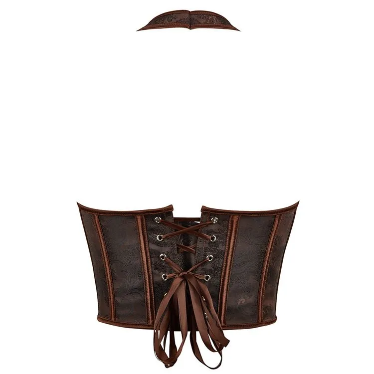 Plus Size Women's Sexy Halter Corset Overbust Gothic Backless Bustiers