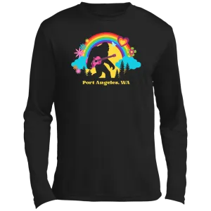 Port Angeles Flower Power Sasquatch Men’s Long Sleeve Performance Tee