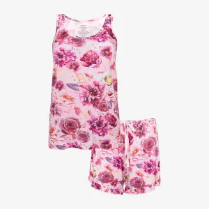 Posh Peanut Amira Women's Tank Top & Ruffled Shorts Loungewear Set