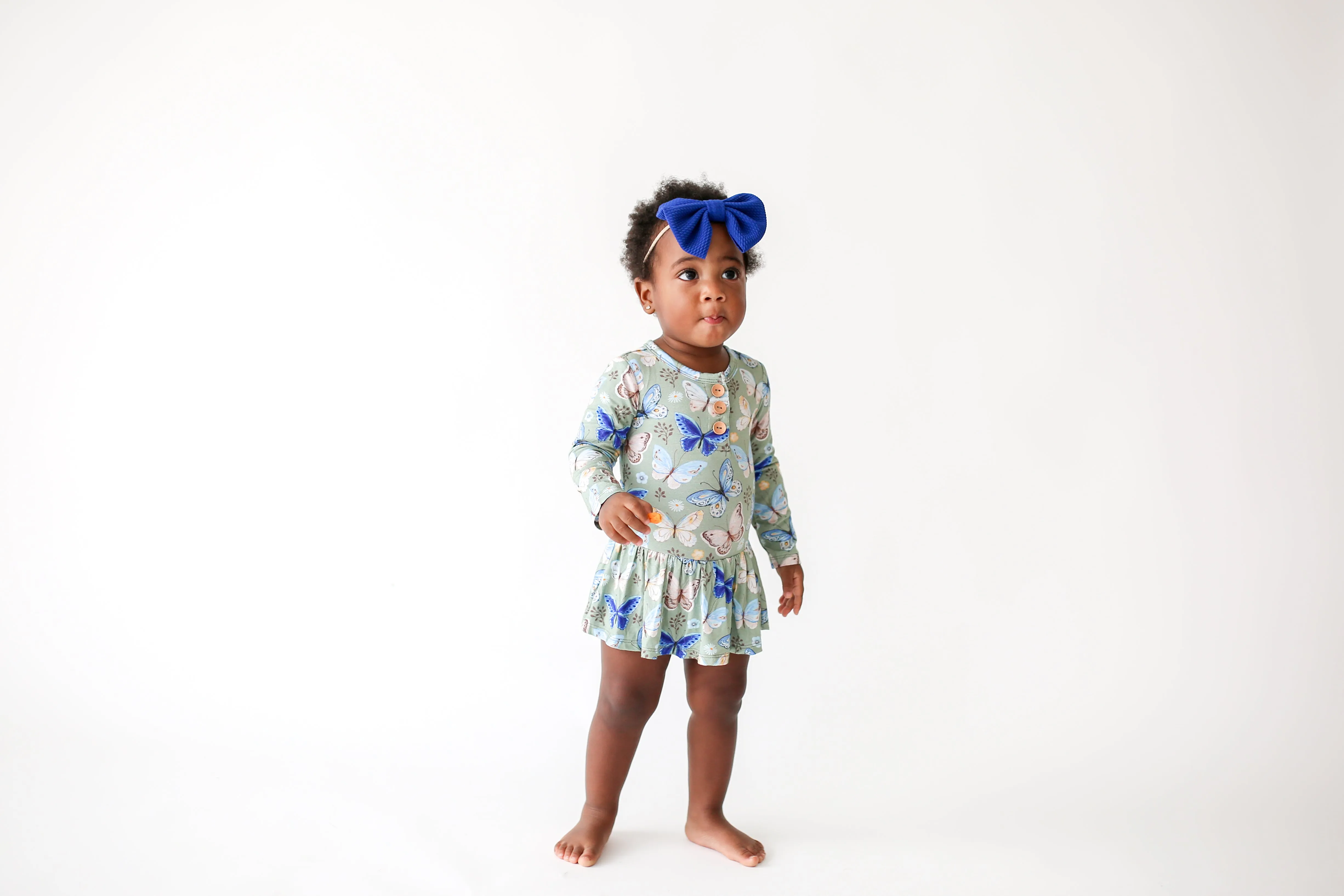 Posh Peanut Lucy L/S Henley with Twirl Skirt Bodysuit
