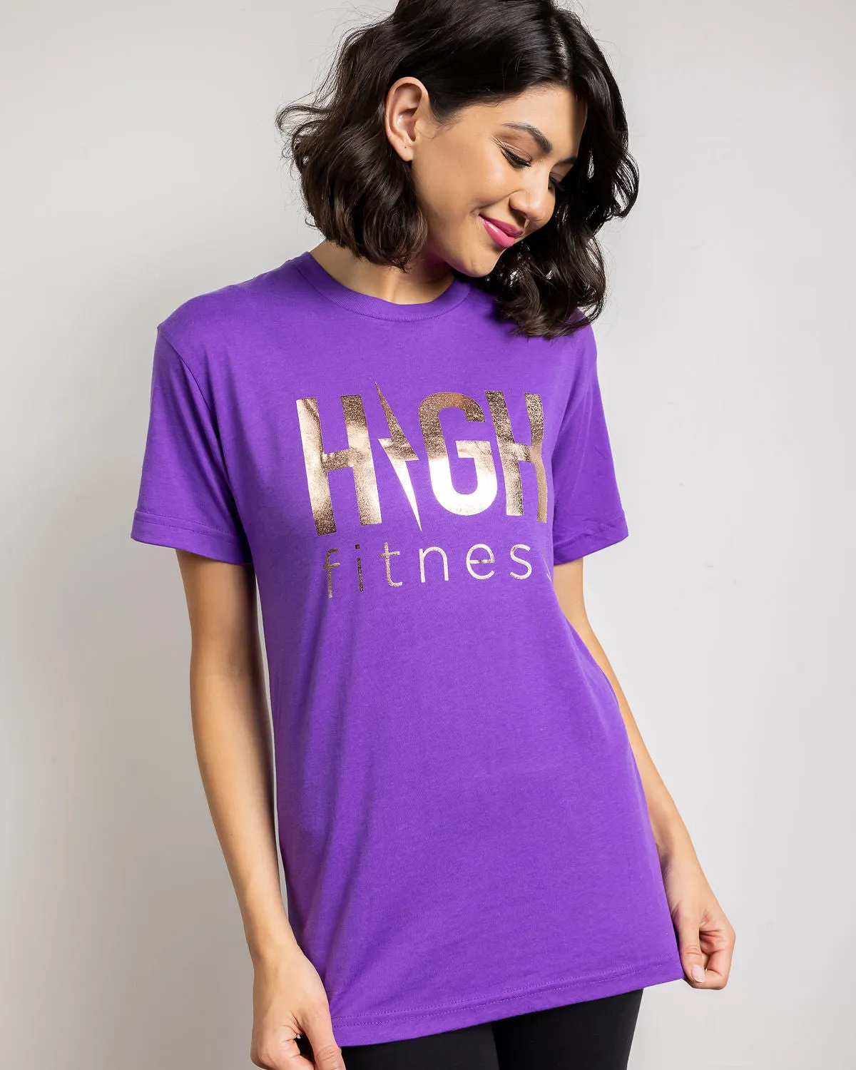 Rose Gold Foil Tee | Purple