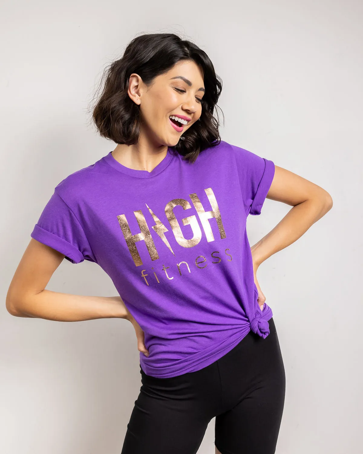 Rose Gold Foil Tee | Purple