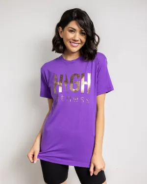 Rose Gold Foil Tee | Purple