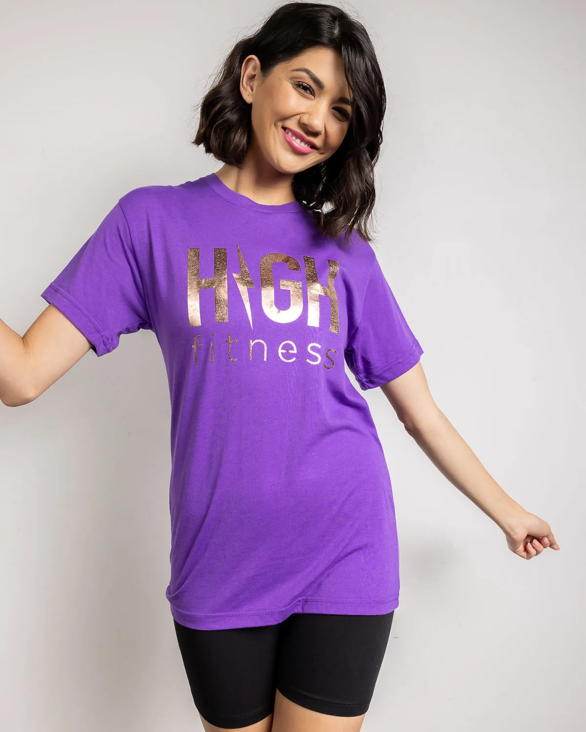 Rose Gold Foil Tee | Purple