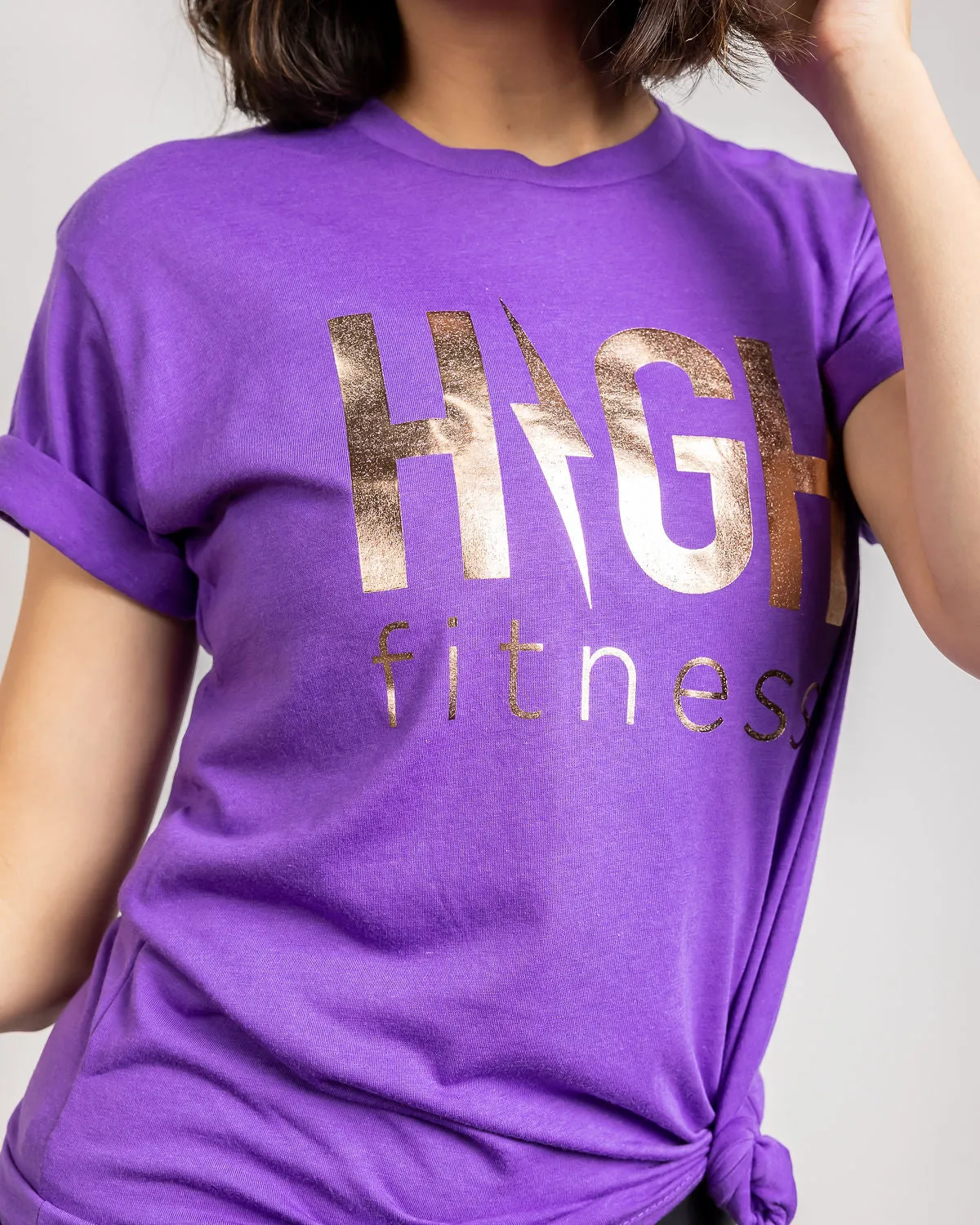 Rose Gold Foil Tee | Purple