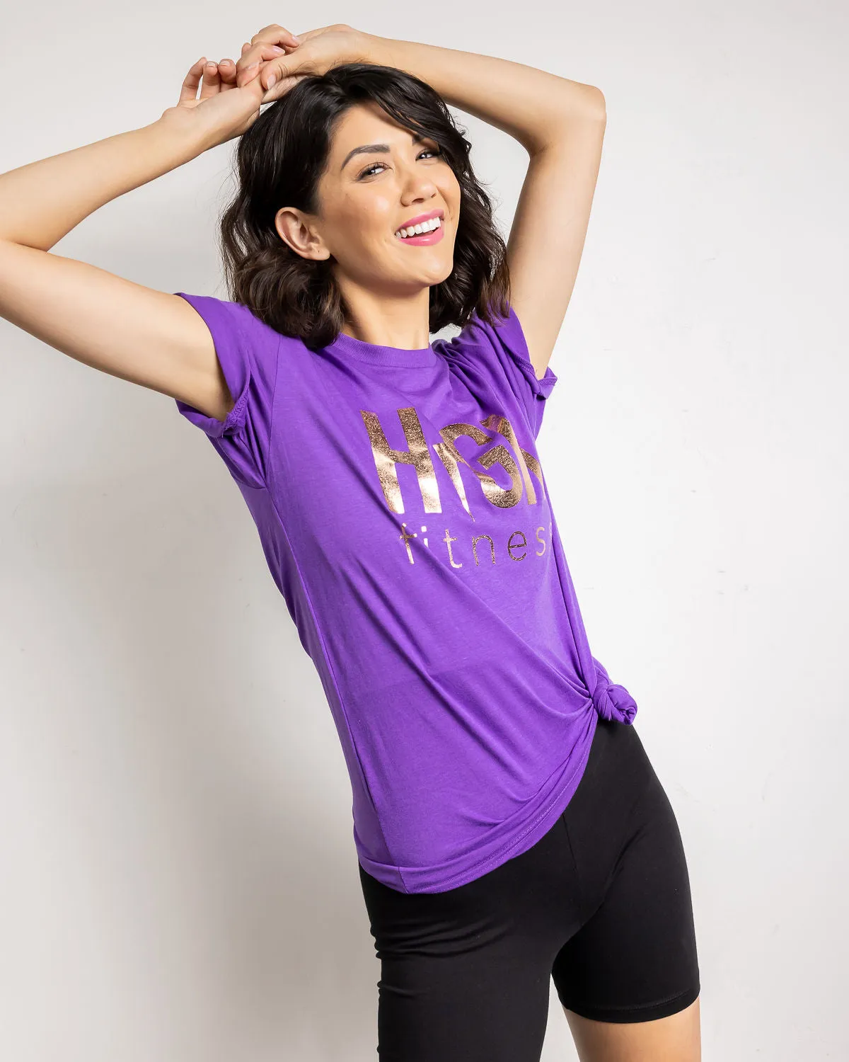 Rose Gold Foil Tee | Purple