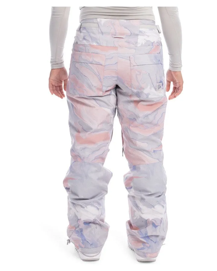 Roxy Chloe Kim Womens Snow Pant - Gray Violet Marble - 2023