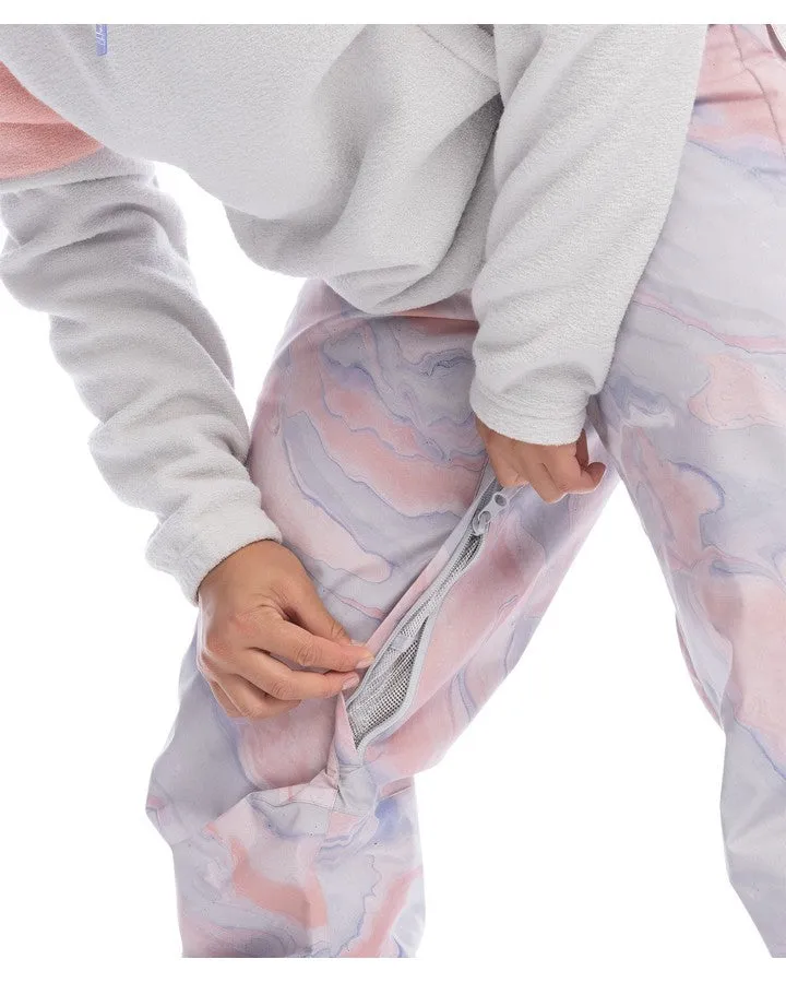 Roxy Chloe Kim Womens Snow Pant - Gray Violet Marble - 2023