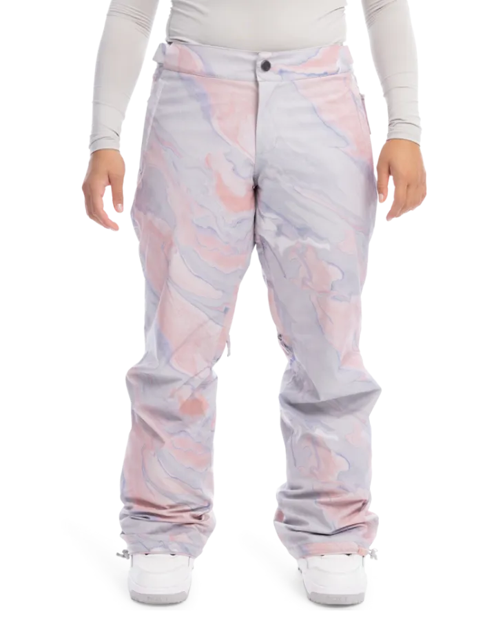 Roxy Chloe Kim Womens Snow Pant - Gray Violet Marble - 2023
