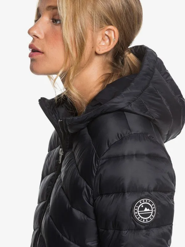 Roxy Womens Coast Road Lightweight Packable Padded Hooded Jacket