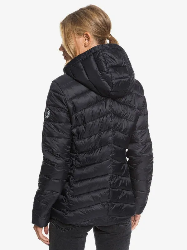 Roxy Womens Coast Road Lightweight Packable Padded Hooded Jacket