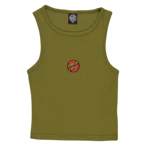 Santa Cruz Womens Vest Classic Dot Emb Tank - Khaki