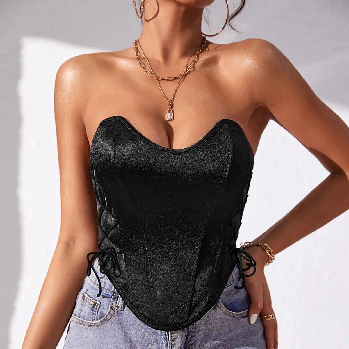 Sexy Bra Women Bustier Ropa Mujer Camis Body Lingerie Woman Clothes Shaper Faja Casual Underbust Ladies Corset Top Crop Blusa