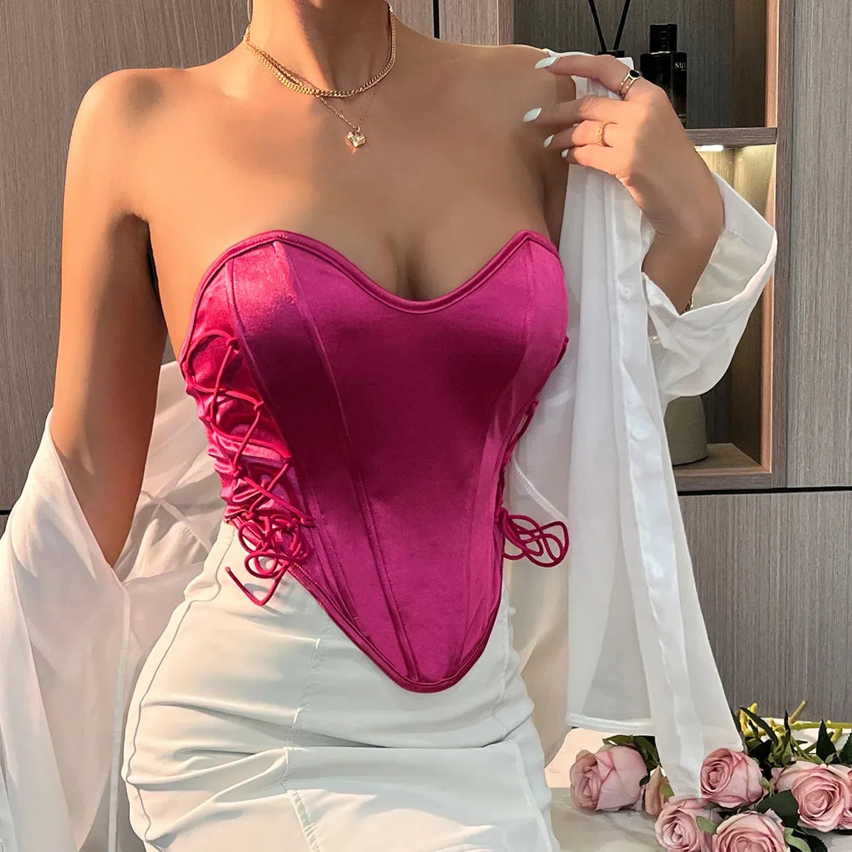 Sexy Bra Women Bustier Ropa Mujer Camis Body Lingerie Woman Clothes Shaper Faja Casual Underbust Ladies Corset Top Crop Blusa