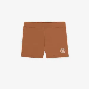 Short de bain brun, enfant || Brown swim short, child