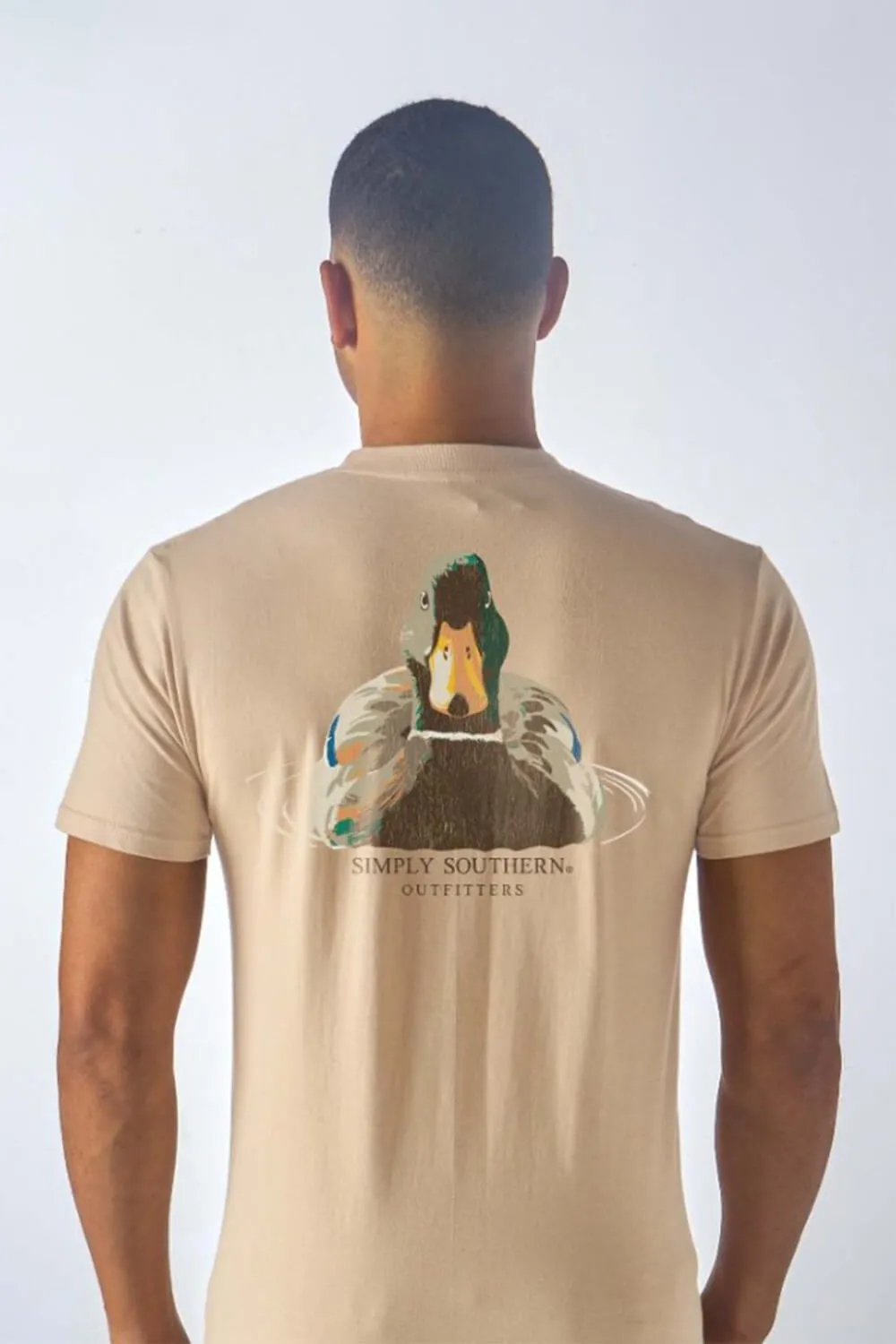 Simply Southern Mallard Duck T-Shirt for Men in Khaki | MN-SS-MALLARD-KHAKI