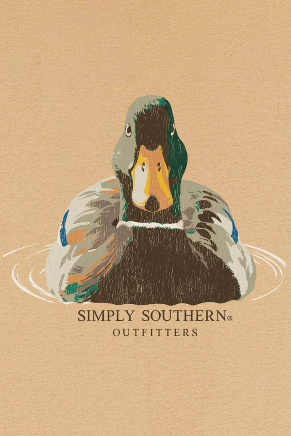 Simply Southern Mallard Duck T-Shirt for Men in Khaki | MN-SS-MALLARD-KHAKI