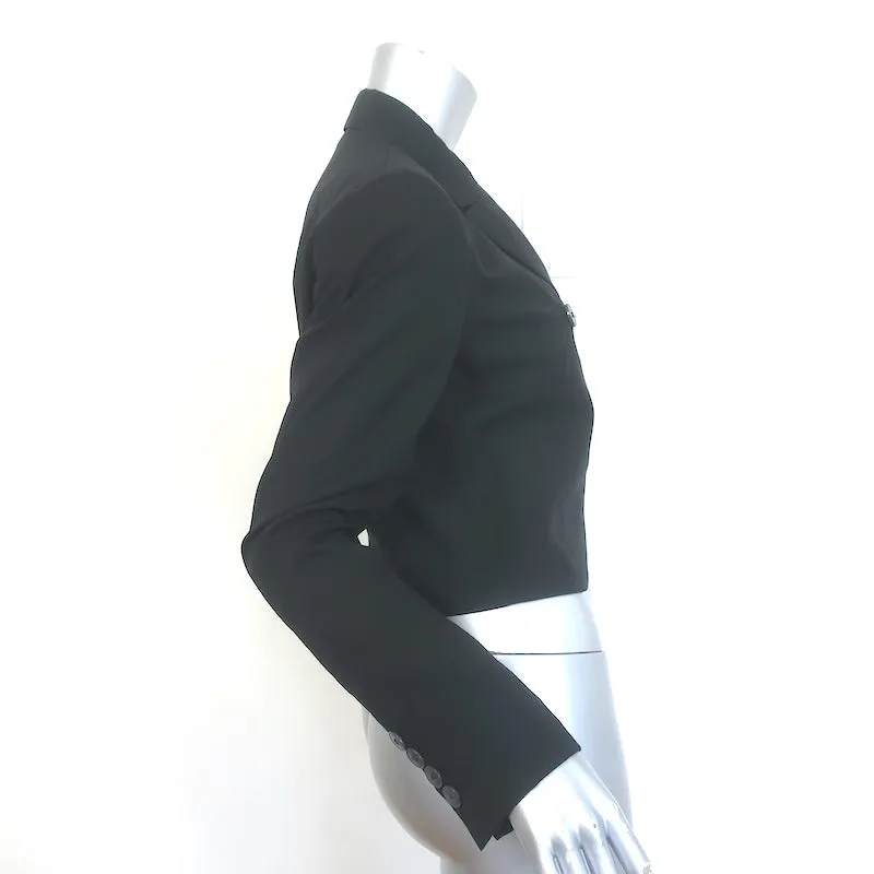 Stella McCartney Cropped Double Breasted Blazer Black Size 42