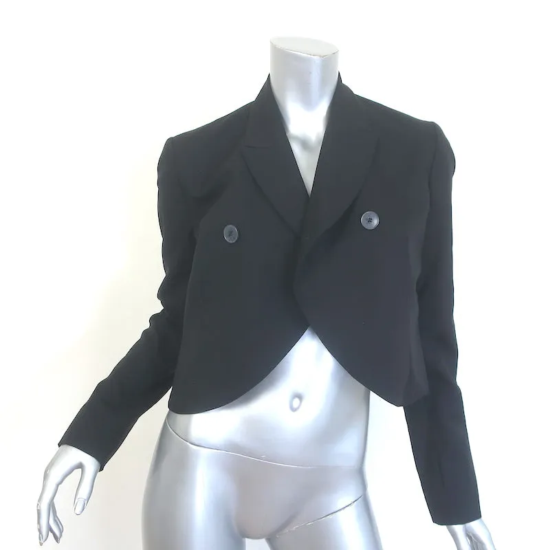 Stella McCartney Cropped Double Breasted Blazer Black Size 42