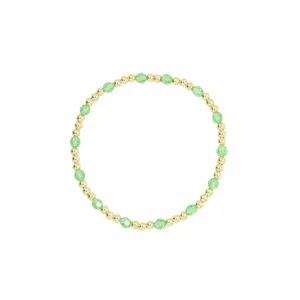 Stretchy August Birthstone Adult Dotted Bracelet (3MM   4MM beads)
