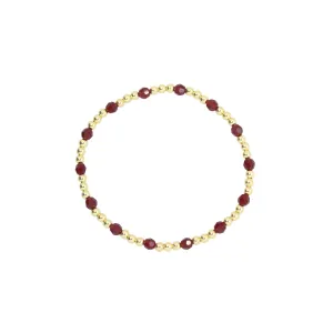 Stretchy January Birthstone Adult Dotted Bracelet (3MM   4MM beads)
