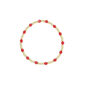 Stretchy July Birthstone Adult Dotted Bracelet (3MM   4MM beads)