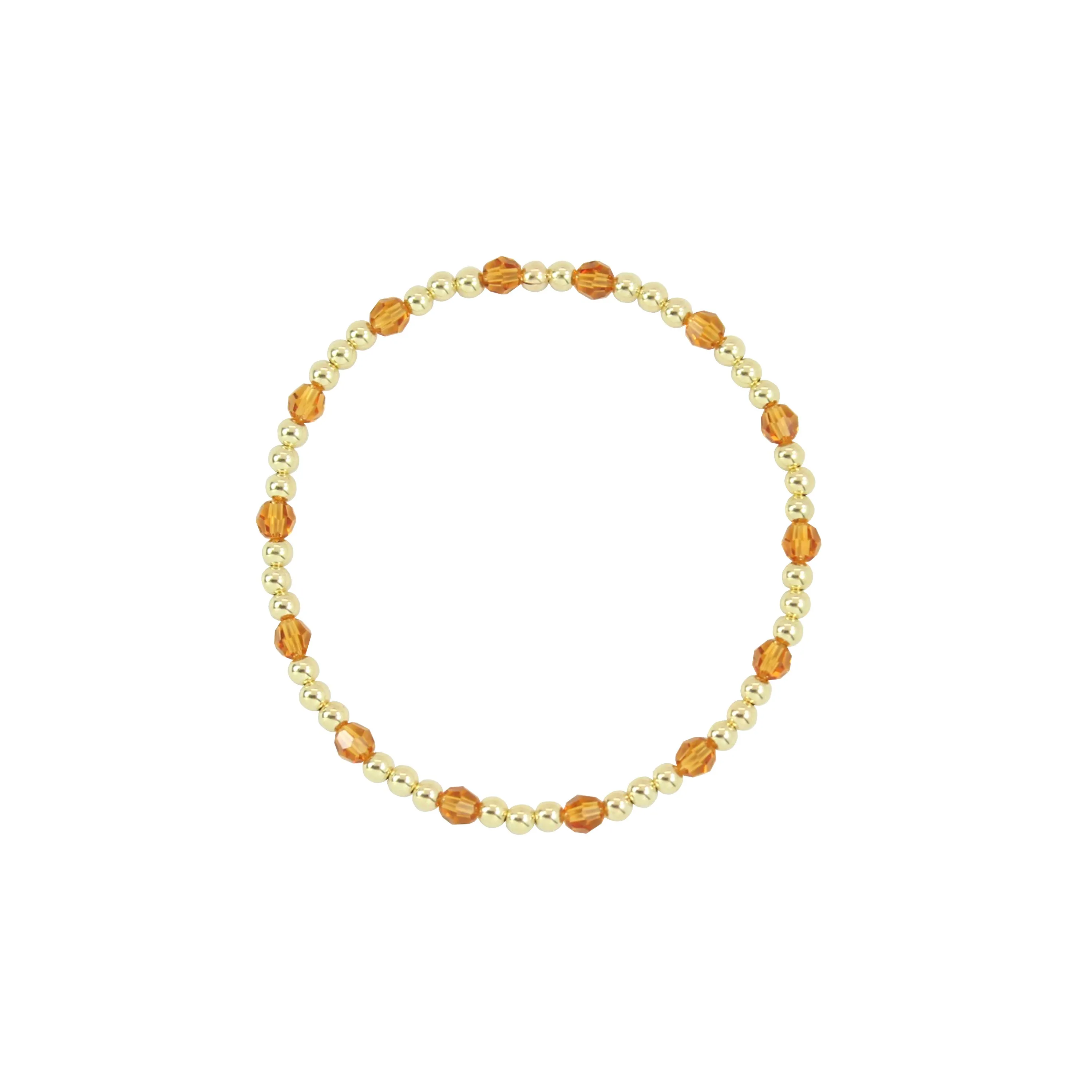 Stretchy November Birthstone Adult Dotted Bracelet (3MM   4MM beads)
