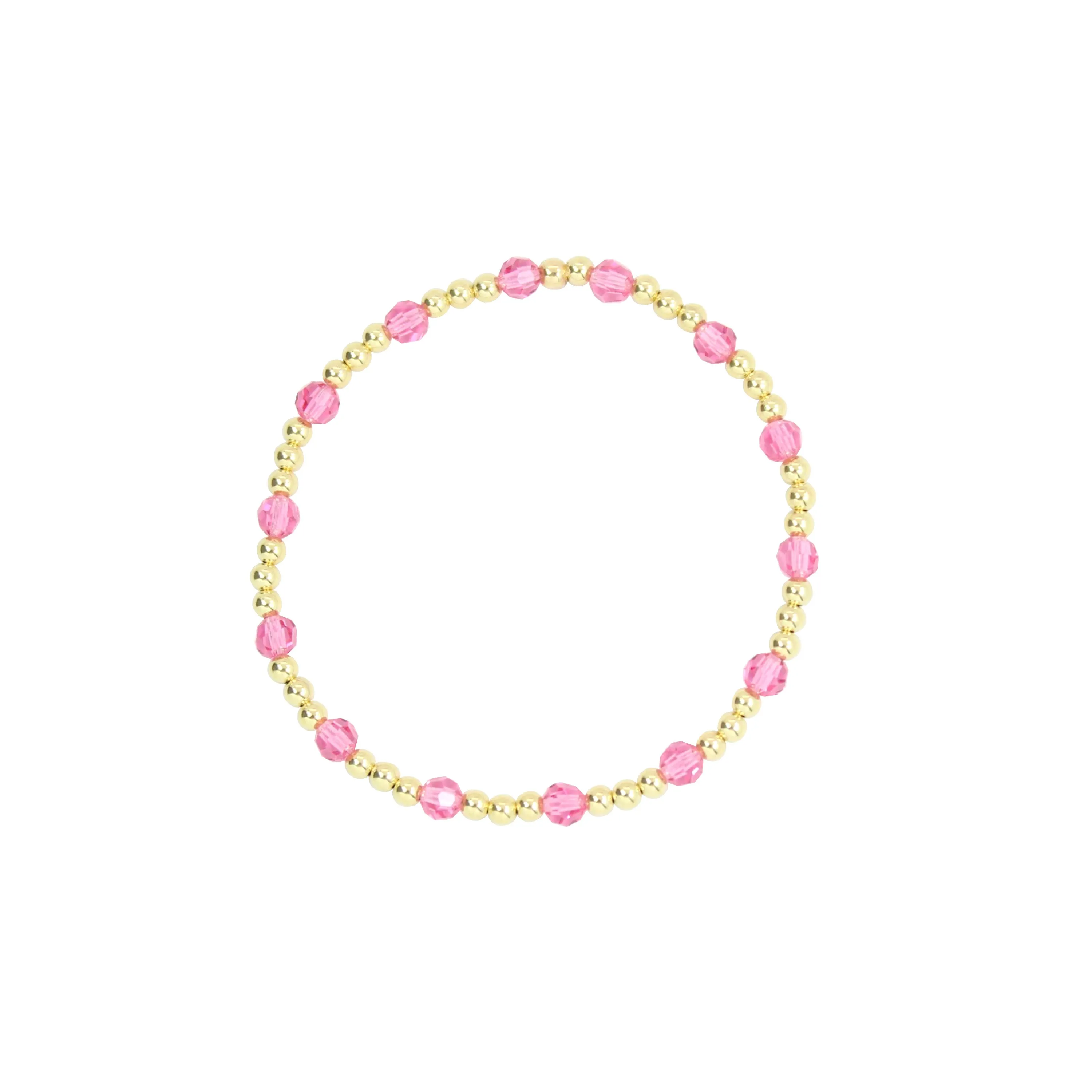 Stretchy October Birthstone Adult Dotted Bracelet (3MM   4MM beads)