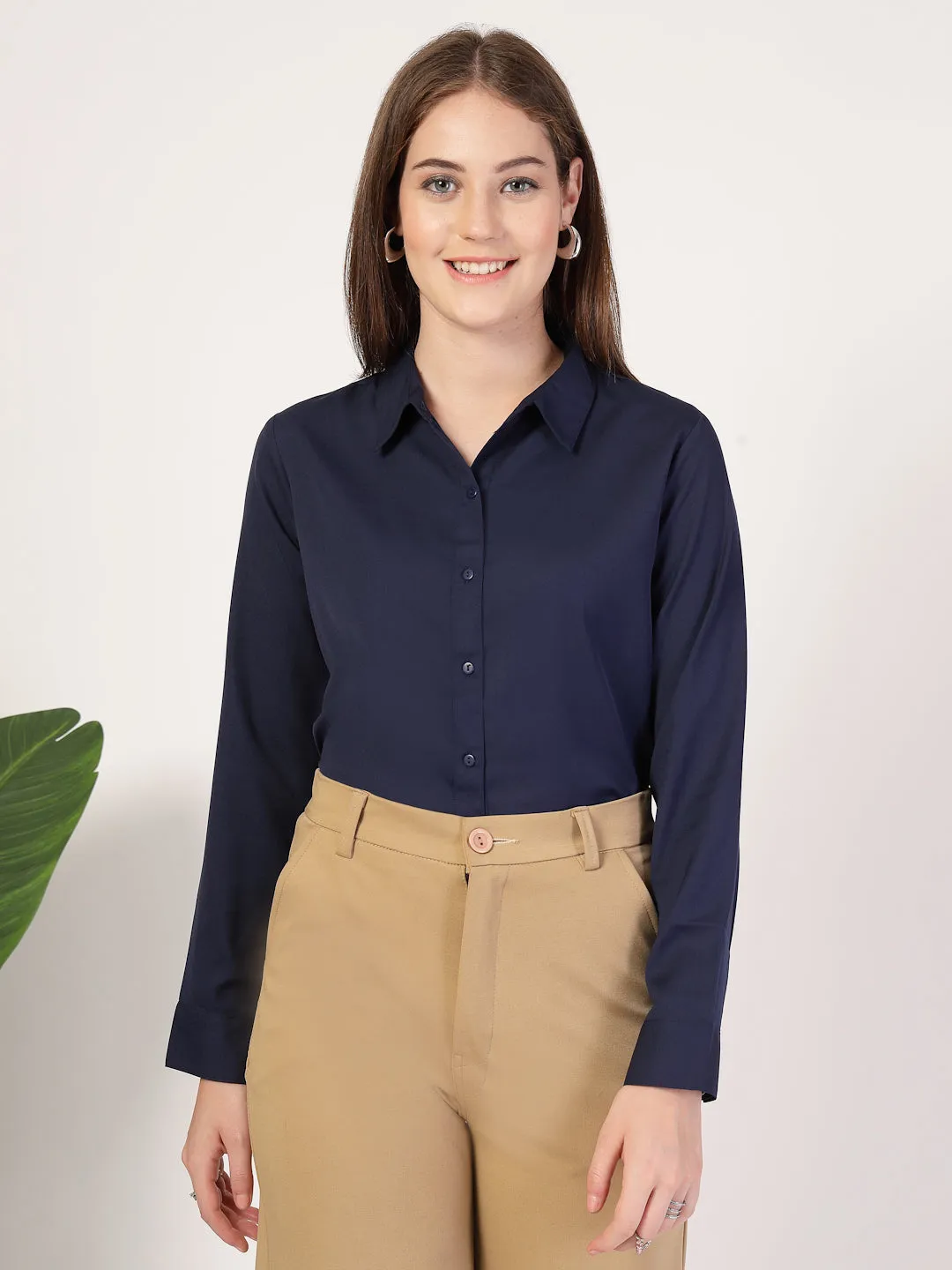 Style Quotient Women Navy formal shirt