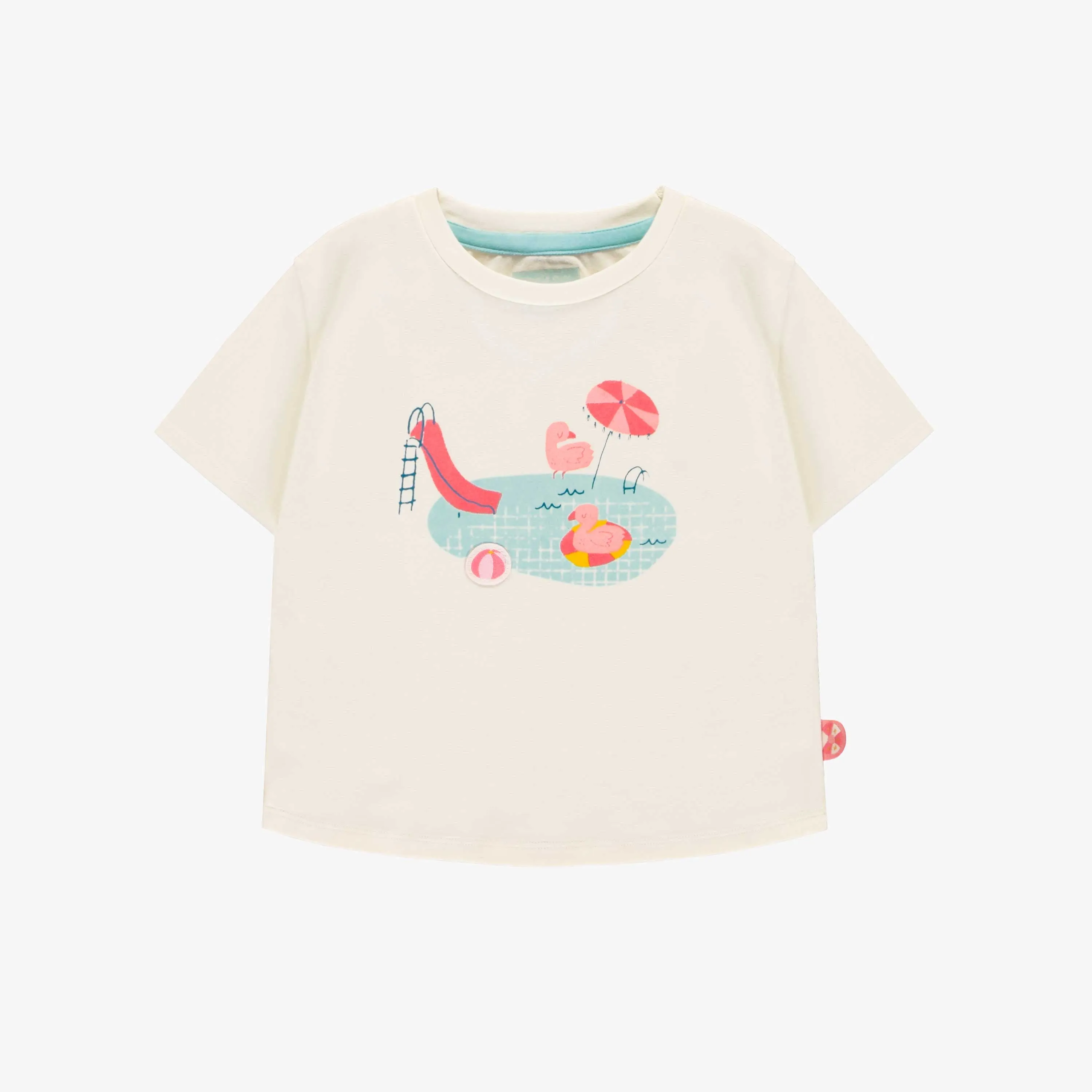 T-shirt crème avec illustration, bébé || Cream T-shirt with illustration, baby