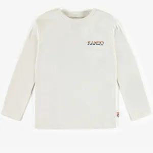T-shirt crème à manches longues, adulte || Cream long sleeves t-shirt, adult