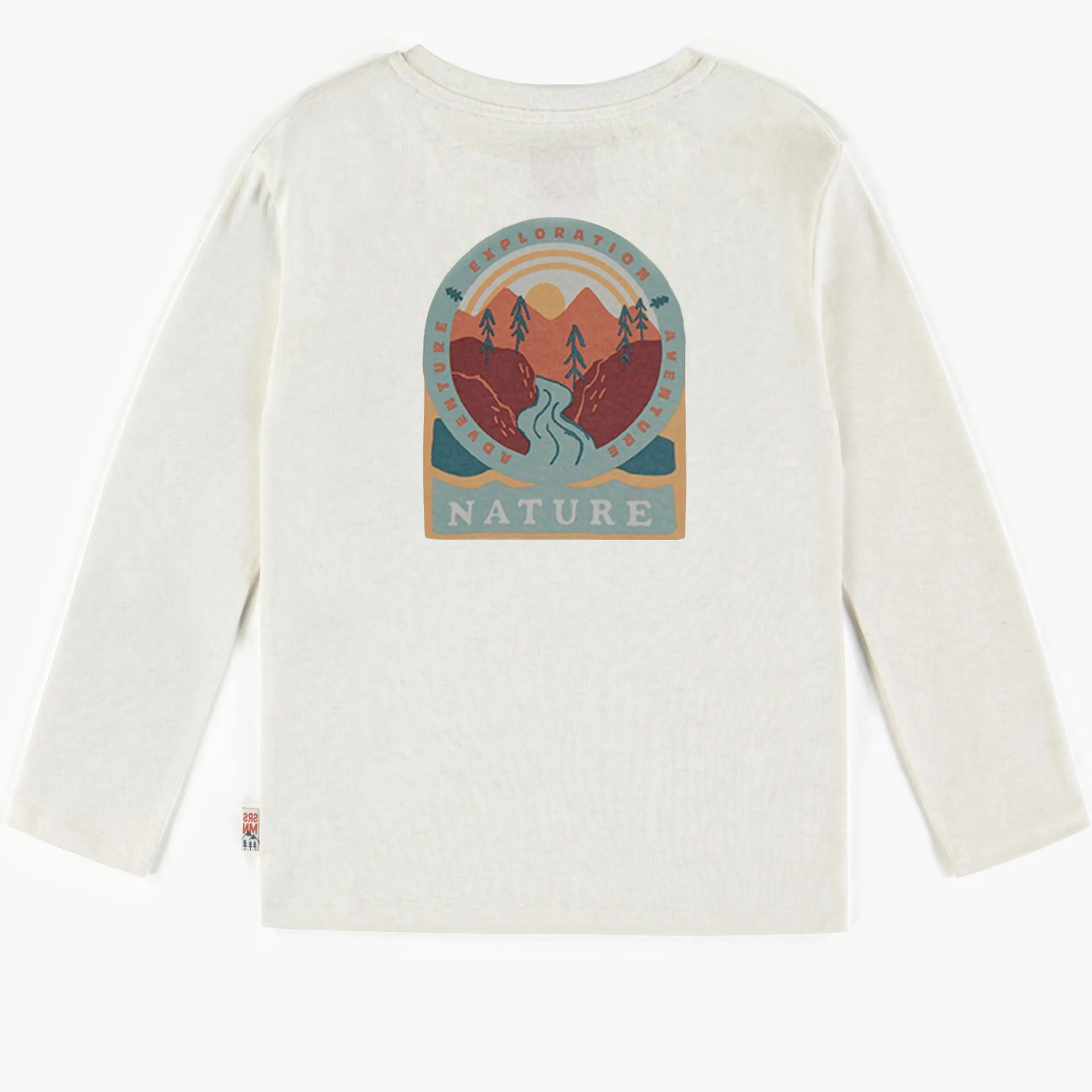 T-shirt crème à manches longues, adulte || Cream long sleeves t-shirt, adult
