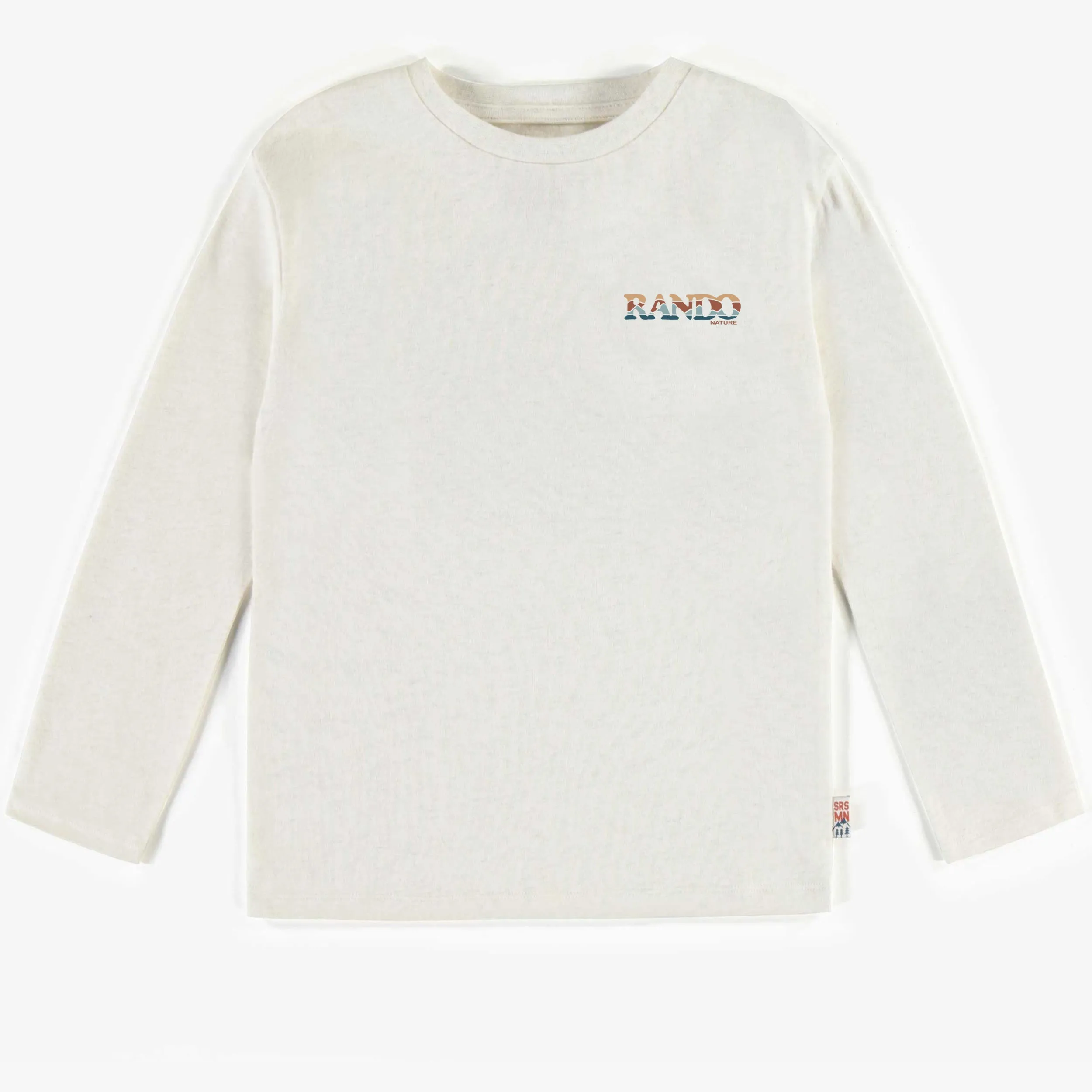 T-shirt crème à manches longues, adulte || Cream long sleeves t-shirt, adult