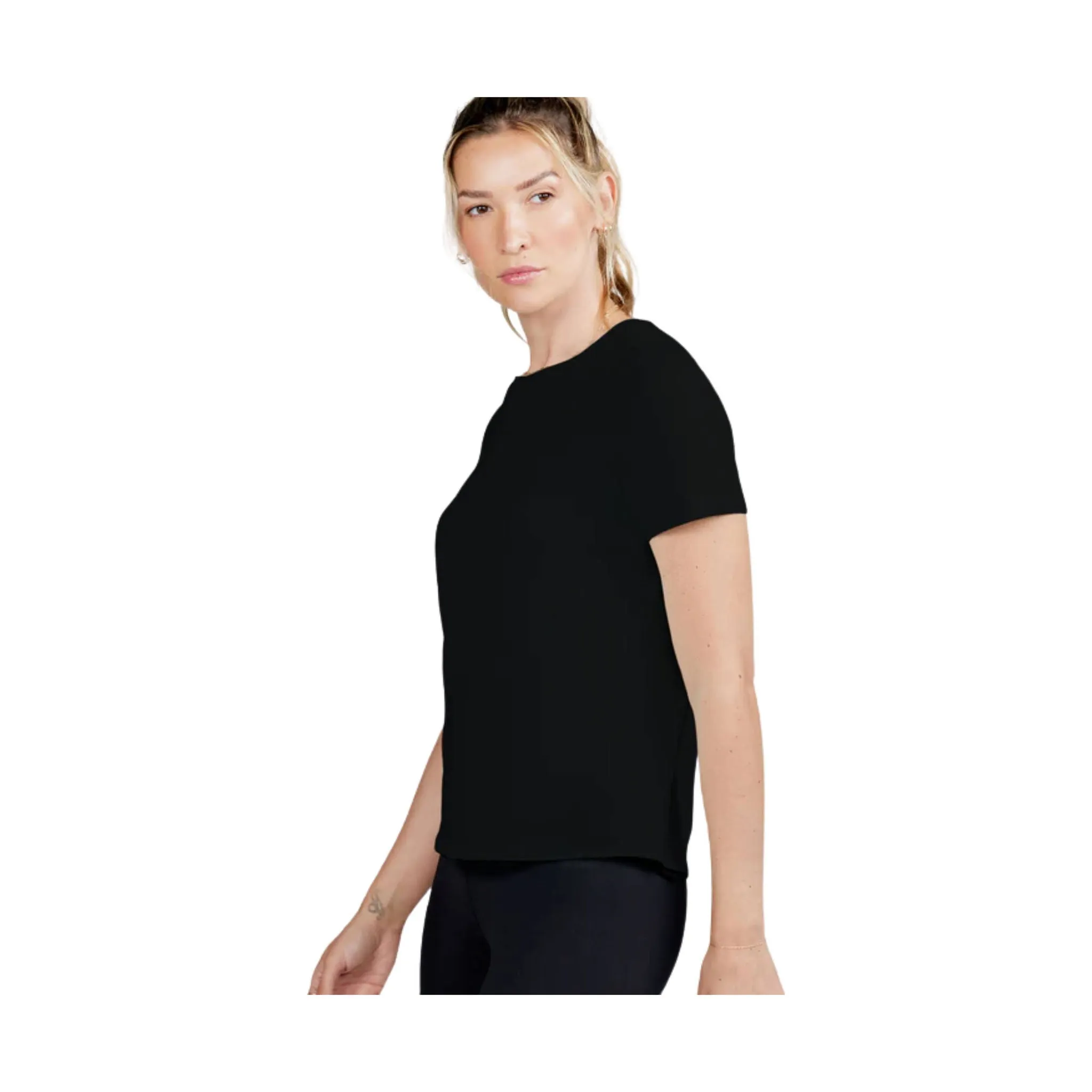 Tasc Women's All Day Short Sleeve T Shirt - Black