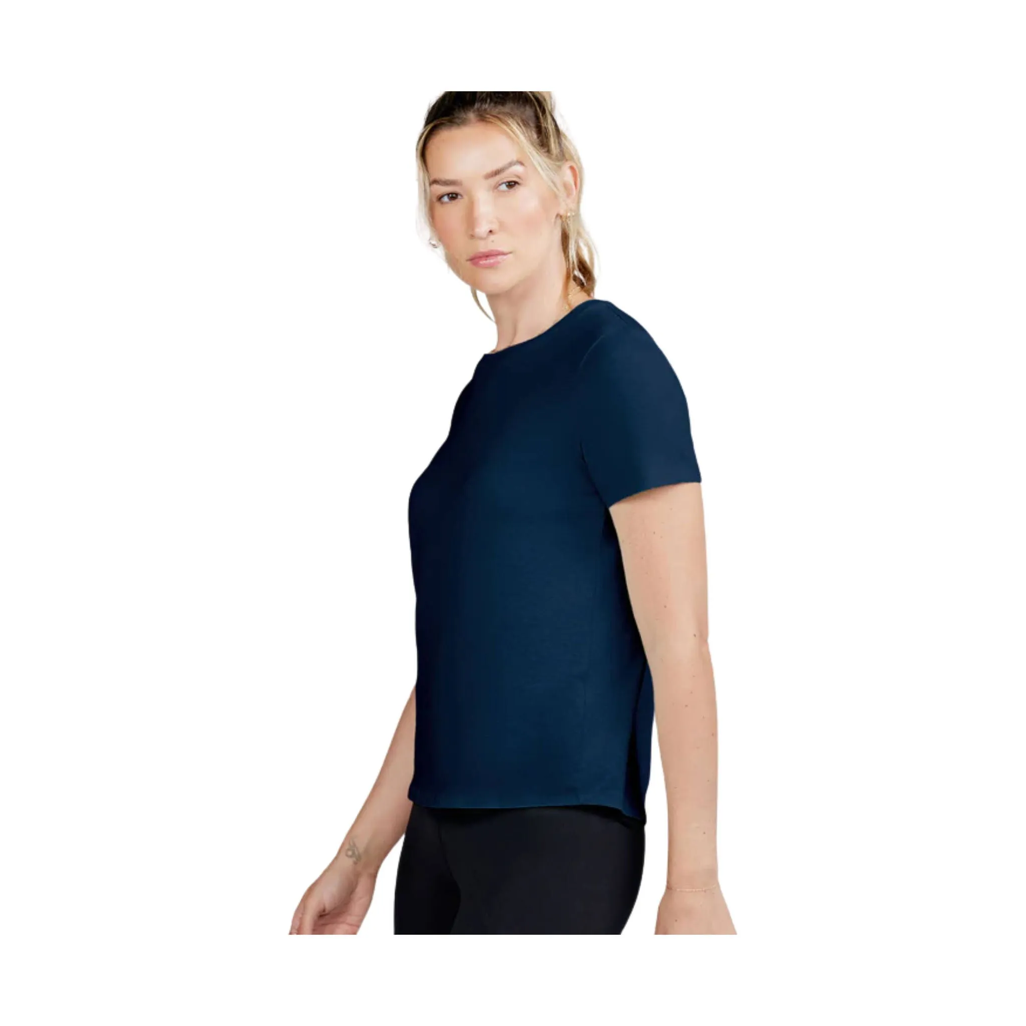 Tasc Women's All Day Short Sleeve T Shirt - Classic Navy