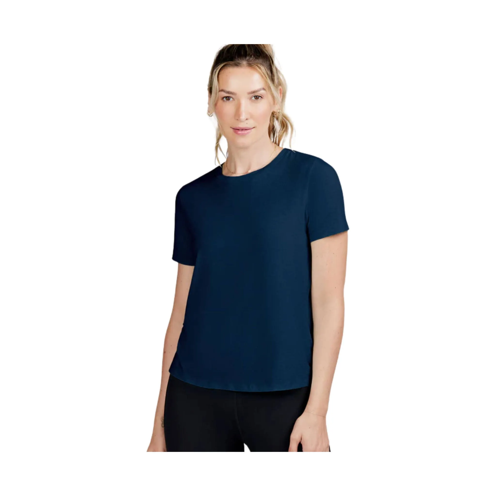 Tasc Women's All Day Short Sleeve T Shirt - Classic Navy