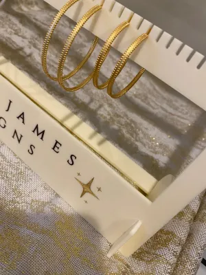 Tatum James Designs - Large Lynda Dotted Hoops