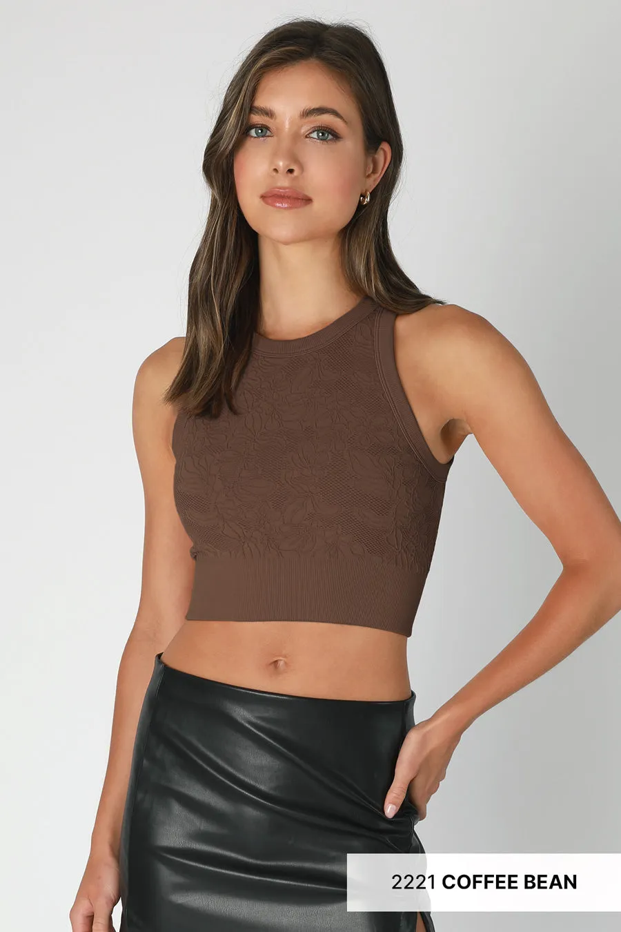The Nellie Lace High Neck Crop